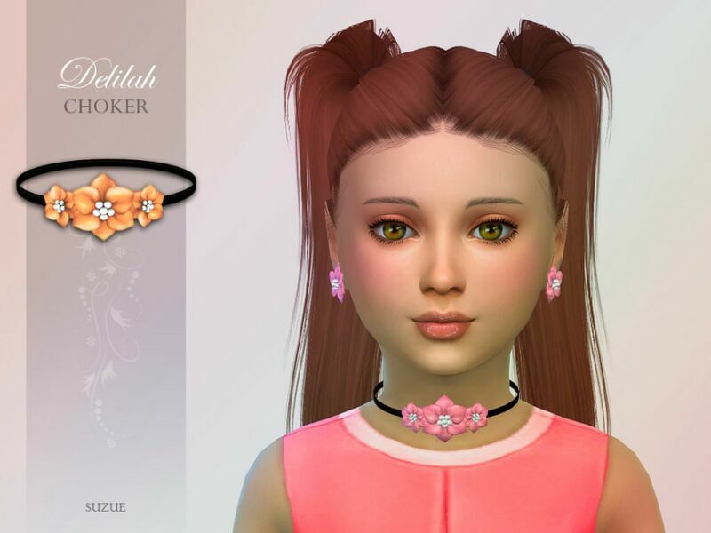 Delilah Choker Child By Suzue Sims 4 CC