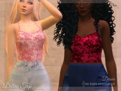 Deline TOP By Dissia Sims 4 CC