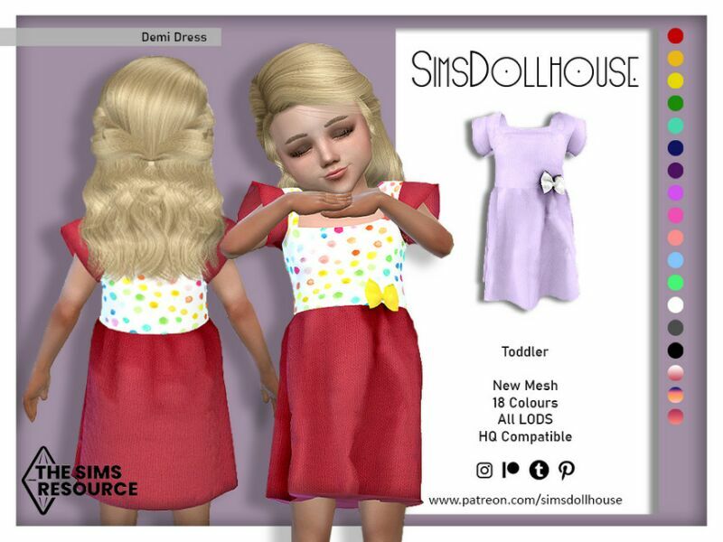 Demi Dress By Simsdollhouse Sims 4 CC