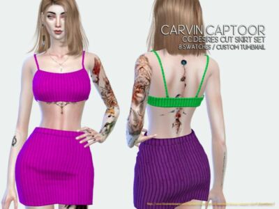 Desires CUT Skirt SET Sims 4 CC