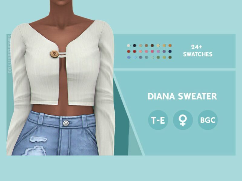 Diana Sweater By Simcelebrity00 Sims 4 CC