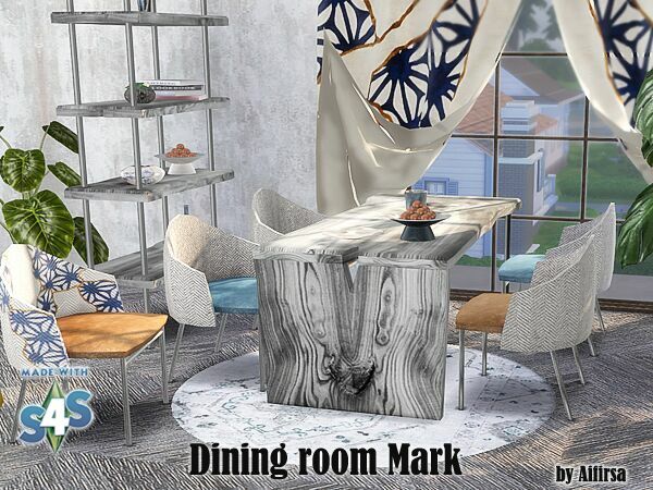 sims 4 cc dining room mark by aifirsa 2