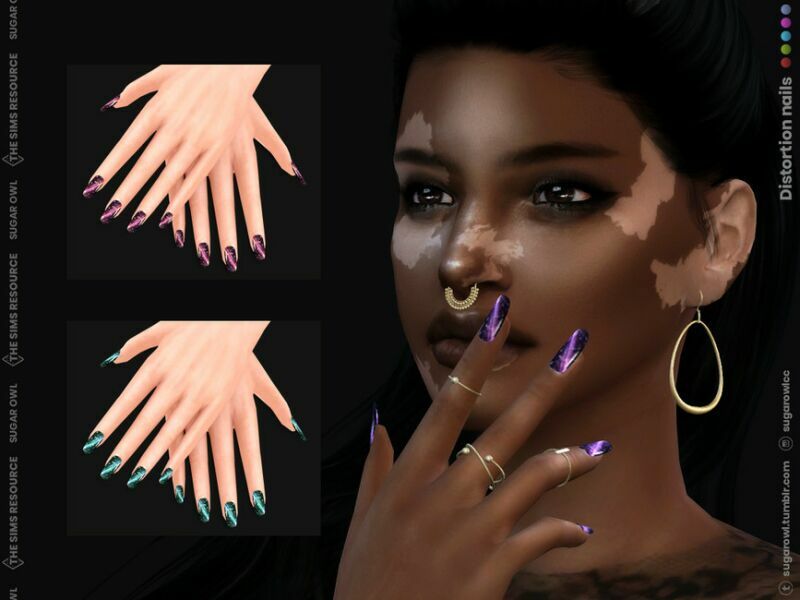 Distortion Nails Sims 4 CC