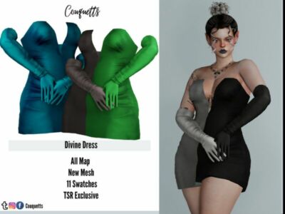 Divine Dress By Couquett Sims 4 CC