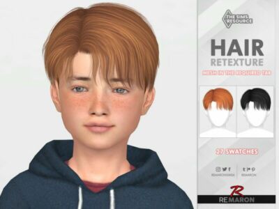 Doryeong Child Hair Retexture Mesh Needed By Remaron Sims 4 CC