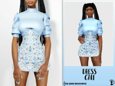 Dress C741 By Turksimmer Sims 4 CC