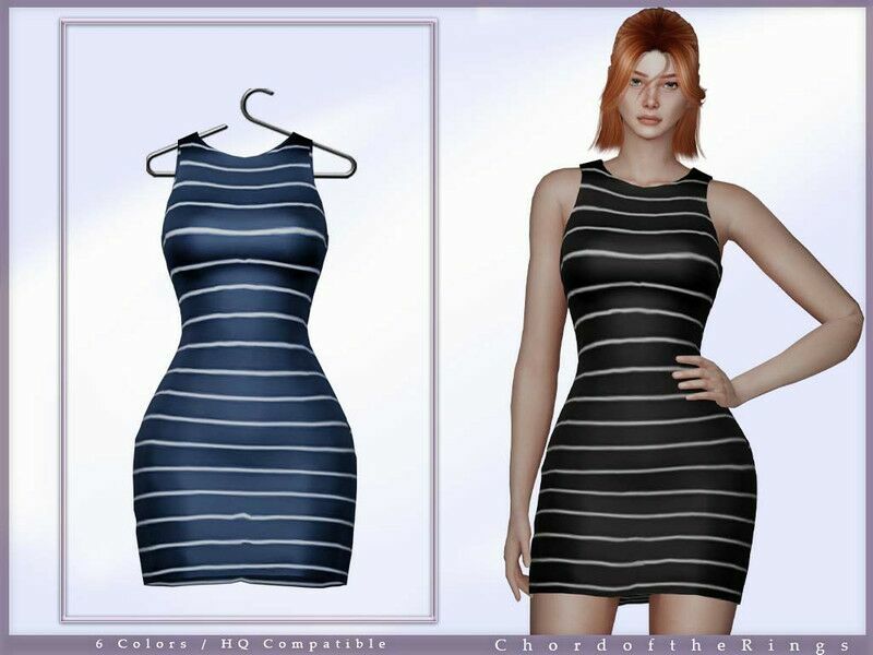 Dress NO.127 By Chordoftherings Sims 4 CC