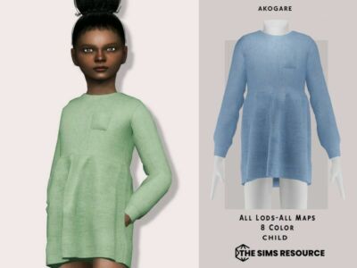 Dress NO.201 By _Akogare_ Sims 4 CC