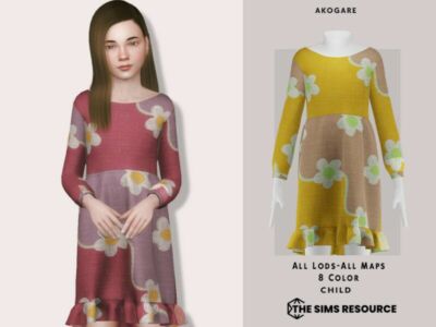 Dress NO.248 By _Akogare_ Sims 4 CC