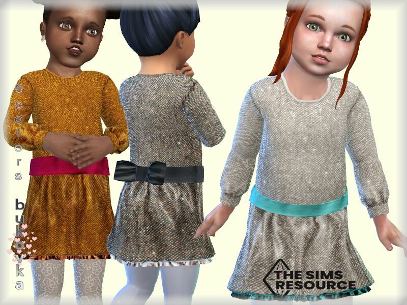 Dress Tweed By Bukovka Sims 4 CC