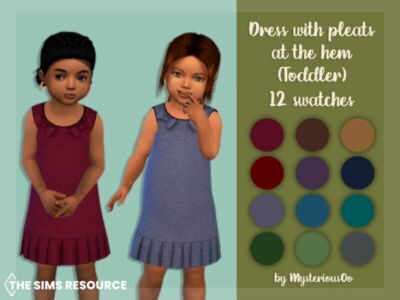 Dress With Pleats At The HEM Toddler By Mysteriousoo Sims 4 CC