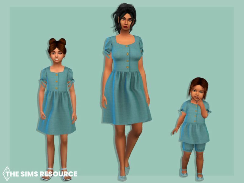 sims 4 cc dress with ribbons on sleeves adult by mysteriousoo 2