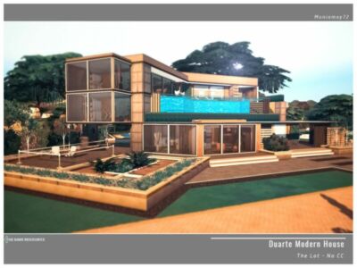 Duarte Modern House NO CC By Moniamay72 Sims 4 CC