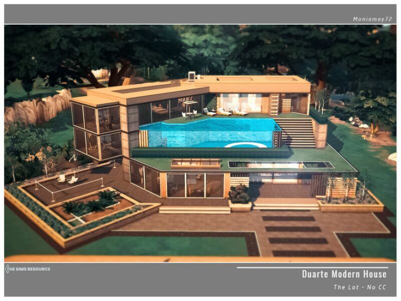 sims 4 cc duarte modern house no cc by moniamay72 3