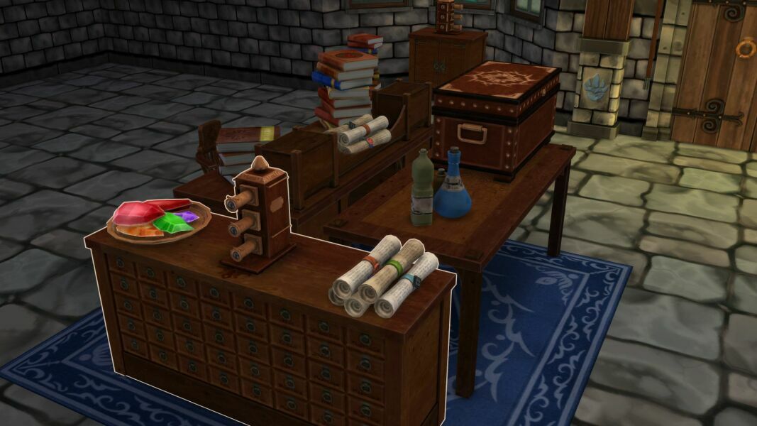 sims 4 cc dungeon set wizard laboratory by duodraconis 2