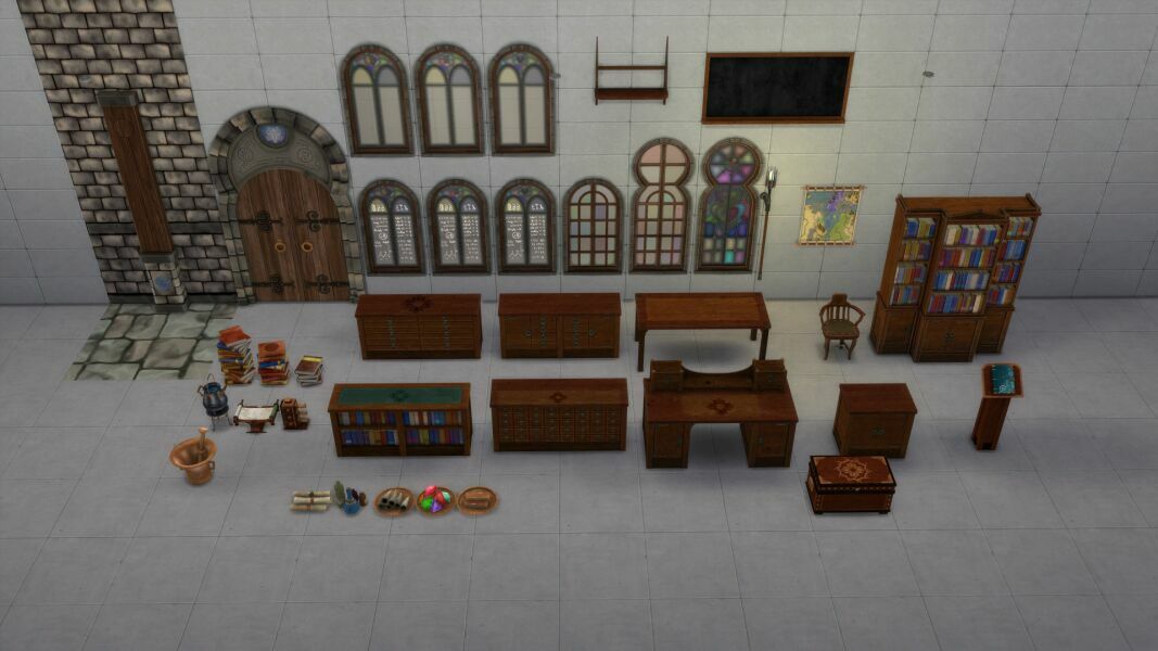 sims 4 cc dungeon set wizard laboratory by duodraconis 4