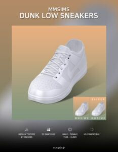 Dunk LOW Sneakers By Mmsims Sims 4 CC