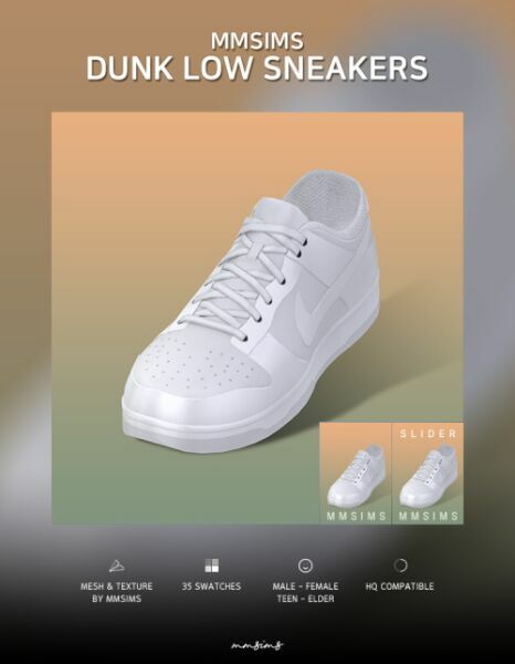 Dunk LOW Sneakers By Mmsims Sims 4 CC