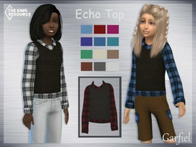 Echo TOP By Garfiel Sims 4 CC