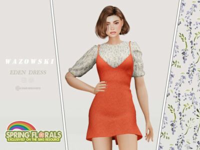 Eden Dress By _Wazowski_ Sims 4 CC