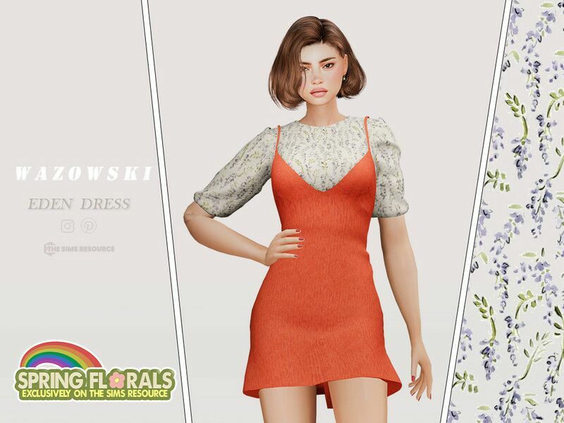 Eden Dress By _Wazowski_ Sims 4 CC