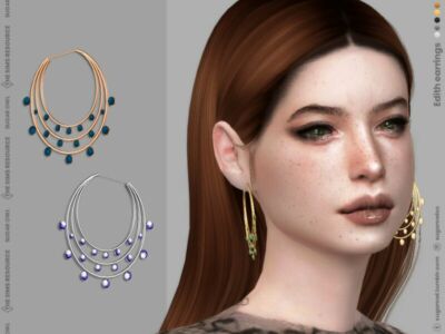 Edith Earrings Sims 4 CC