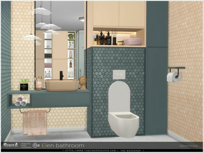 sims 4 cc elen bathroom by severinka 3