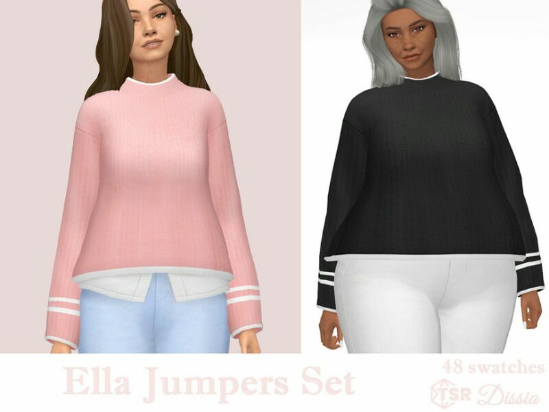 Ella Jumpers SET By Dissia Sims 4 CC