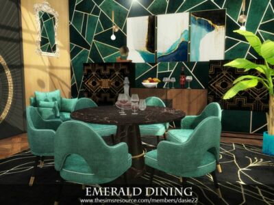 Emerald Dining By Dasie2 Sims 4 CC