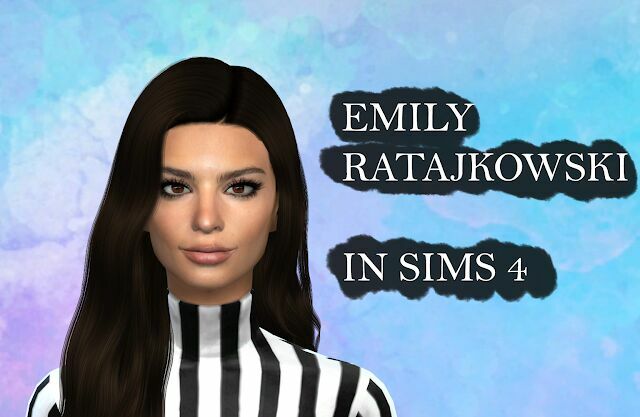 Emily Ratajkowski In (Facemask + Tray) Sims 4 CC