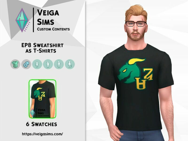 sims 4 cc ep8 sweatshirt as shirts 2