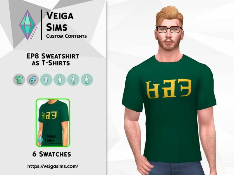 sims 4 cc ep8 sweatshirt as shirts 4