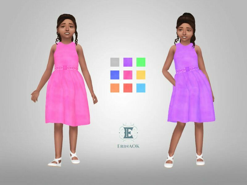 Erinaok Girl’S Dress 0216 By Erinaok Sims 4 CC