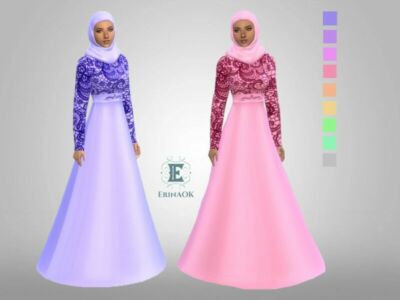 Erinaok Womens Dress 0210 By Erinaok Sims 4 CC