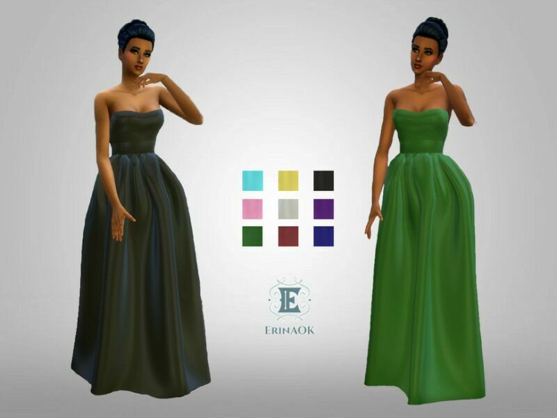 Erinaok Women’S Gown 0213 By Erinaok Sims 4 CC