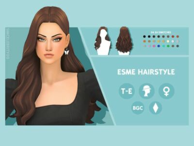 Esme Hairstyle By Simcelebrity00 Sims 4 CC