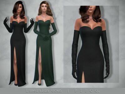 Esmeralda Gown. By Pipco Sims 4 CC