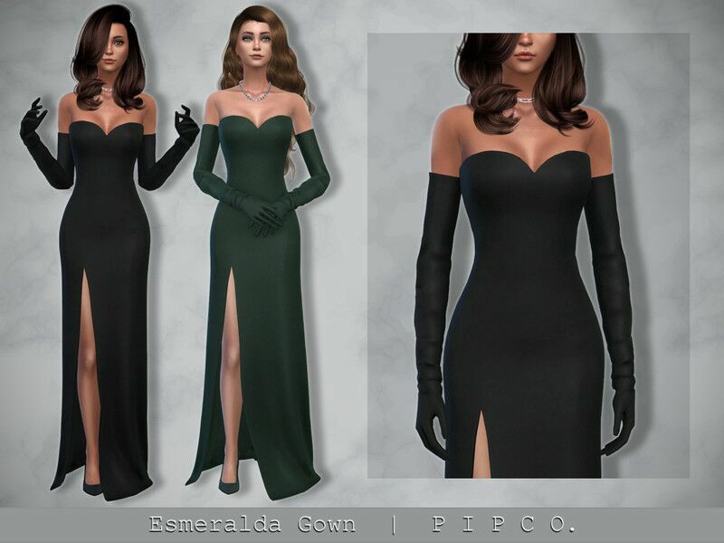 Esmeralda Gown. By Pipco Sims 4 CC