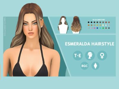 Esmeralda Hairatyle By Simcelebrity00 Sims 4 CC