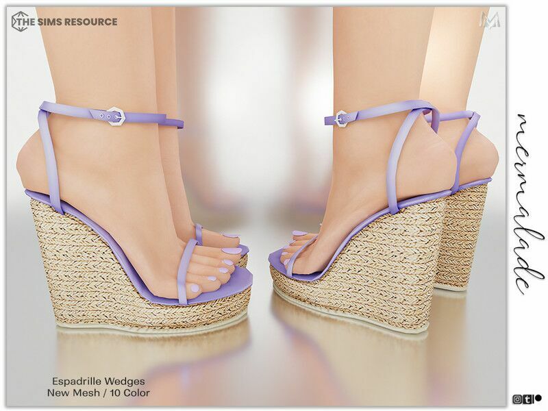 Espadrille Wedges S172 Sims 4 CC