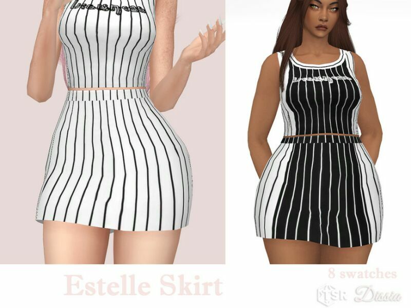 Estelle Skirt By Dissia Sims 4 CC