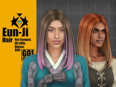 Eun-Ji Hair By Goamazons Sims 4 CC