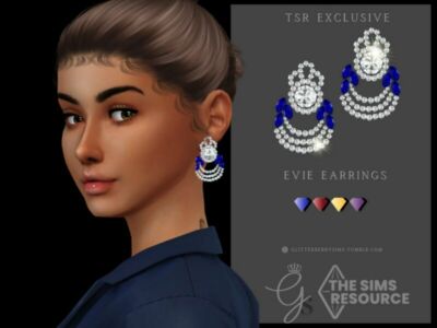 Evie Earrings By Glitterberryfly Sims 4 CC