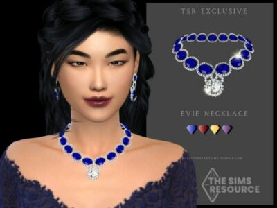 Evie Necklace By Glitterberryfly Sims 4 CC