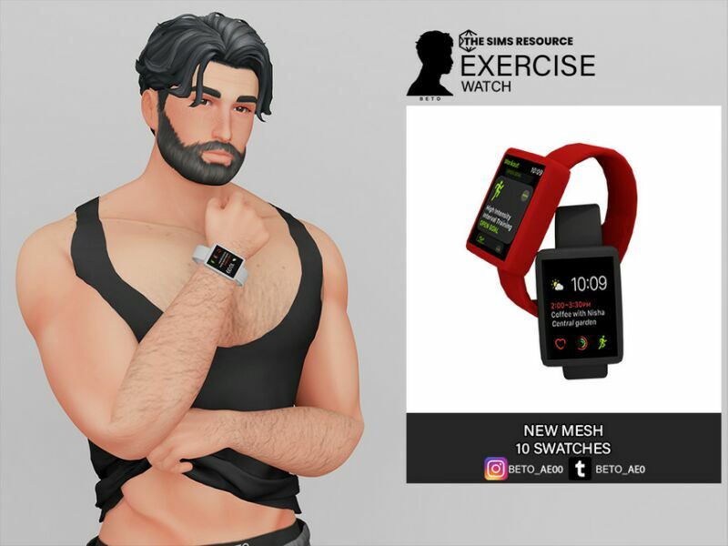 Exercise (Watch) Sims 4 CC