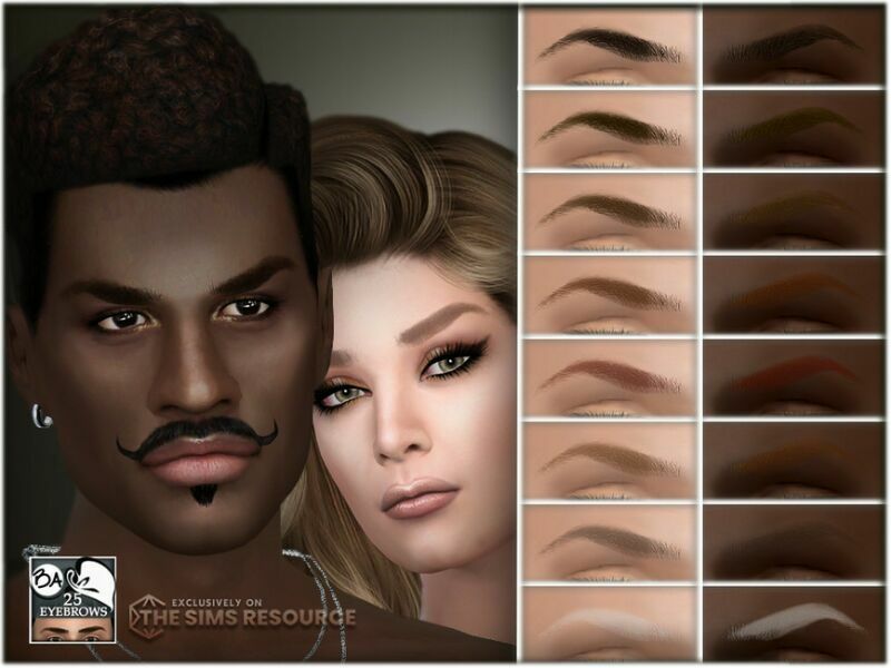 Eyebrows 25 By Bakalia Sims 4 CC