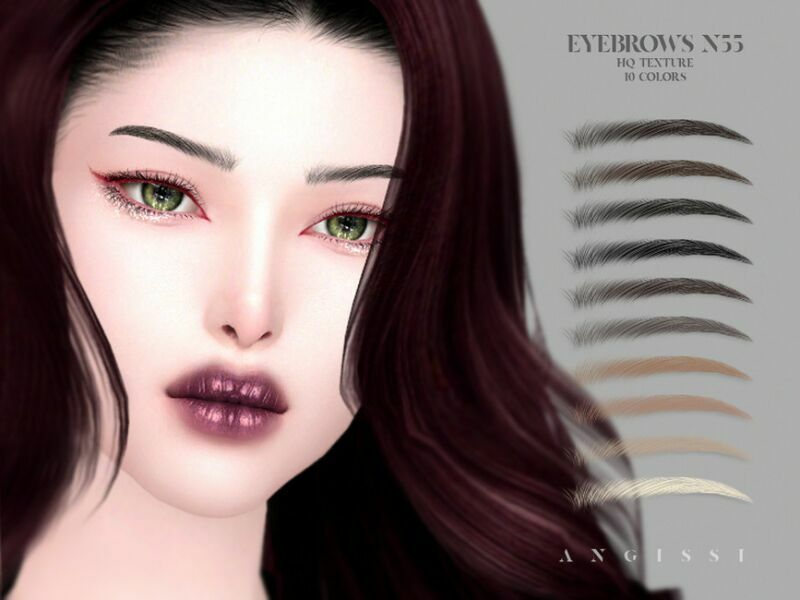 Eyebrows N55 By Angissi Sims 4 CC