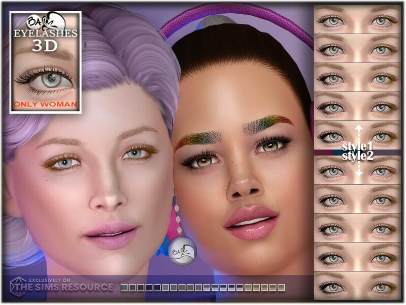 Eyelashes 3D By Bakalia Sims 4 CC