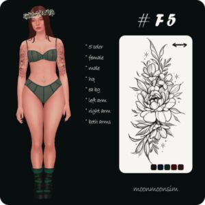 #F5_Tattoo By Moonmoonsim Sims 4 CC