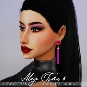 Faby Lips Earring Sims 4 CC